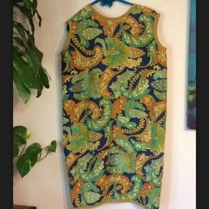 Vintage Dresses - Twiggy's Mom's Mod Paisley 60's 70's Wrap Robe Vintage Dresses - Twiggy's Mom's Mod Paisley 60's 70's Wrap Robe